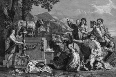 They have made them a molten calf and have worshipped it by H. Robinson