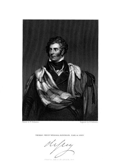 Thomas Philip Robinson, 2nd Earl de Grey, 1781-1859 by H. Robinson