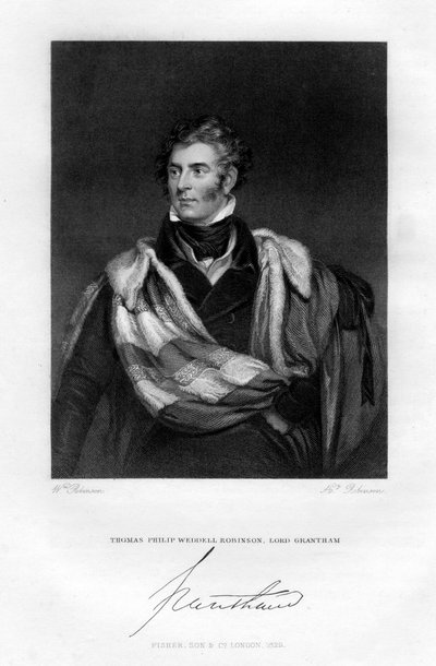 Thomas Philip Weddell Robinson, Lord Grantham, 1829 by H. Robinson