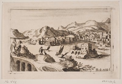 Coastal Landscape with Oriental Buildings by H. Rosenkilde
