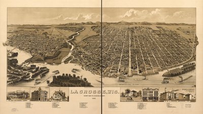 La Crosse, Wis., County Seat of La Crosse County 1887 by H. Wellge