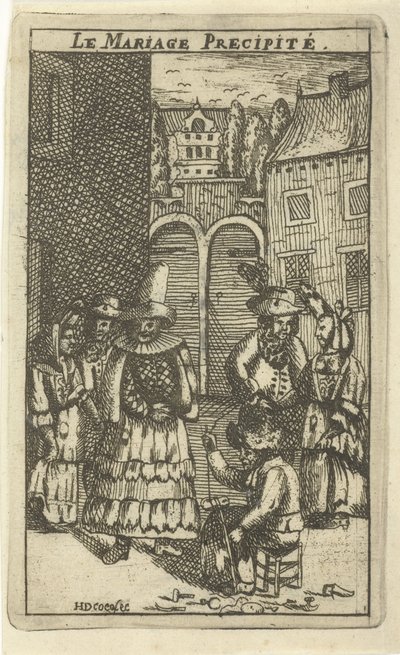 Shoemaker at work by H. de Cocq