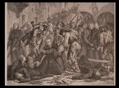 The Massacre of the Priests in September 1792 by H. de la Charlerie
