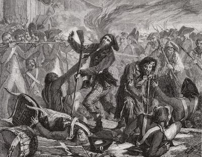 The Massacre of the Swiss Guard, 10th August 1792 by H. de la Charlerie