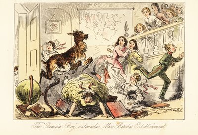 A young buck crashing into a lesson in a girls