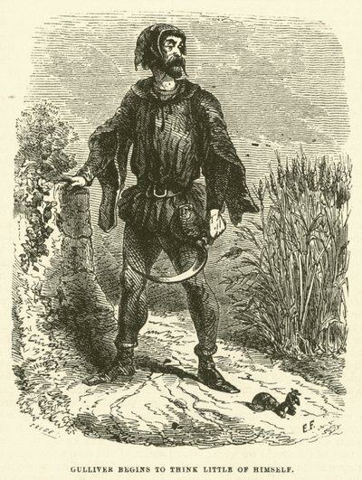 Gulliver begins to think little of himself by after Hablot Knight Browne