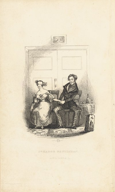 Frontispiece to The Strange Gentleman: A Comic Burletta, by Charles Dickens by Hablot Knight Browne