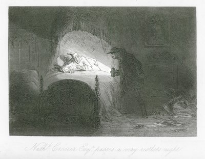 London streets: Nathaniel Crosier, Esq, passes a very Restless Night by Hablot Knight (1815 92) Browne