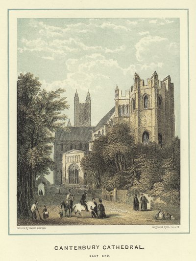 Canterbury Cathedral, east end by Hablot Knight Browne