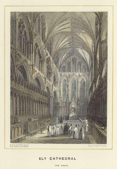 Ely Cathedral, the Choir by Hablot Knight Browne