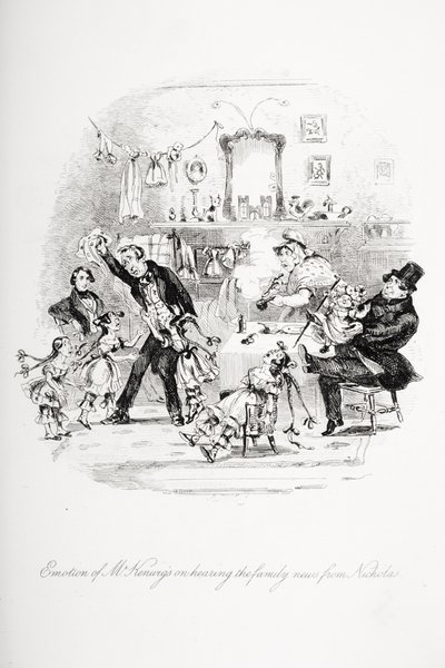 Emotion of Mr. Kenwigs on Hearing the Family News from Nicholas, illustration from 