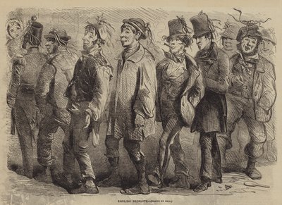 English Recruits by Hablot Knight Browne