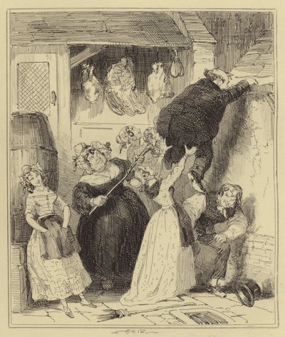 Escape of the Mayor of Bristol by Hablot Knight Browne