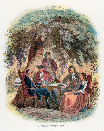 Illustration for A Tale of Two Cities by Hablot Knight Browne