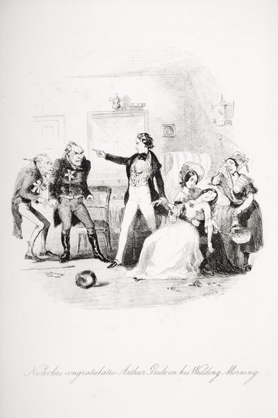 Nicholas Congratulates Arthur Gride on his Wedding Morning, Illustration from 
