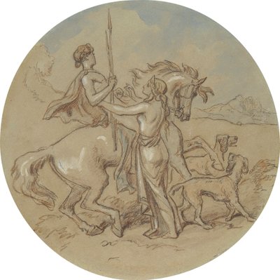 One of Eighteen Designs for a Series of Plates Illustrating Venus and Adonis by Hablot Knight Browne