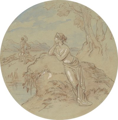One of Eighteen Designs for a Series of Plates Illustrating Venus and Adonis by Hablot Knight Browne