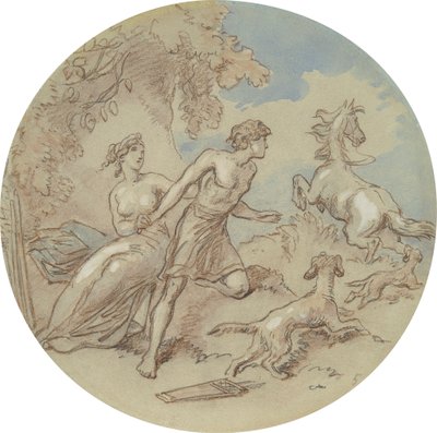 One of Eighteen Designs for a Series of Plates Illustrating Venus and Adonis by Hablot Knight Browne