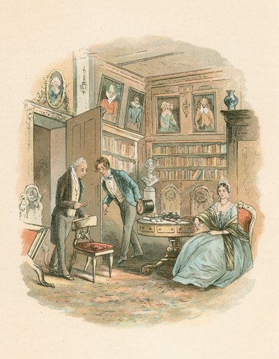 Scene from Bleak House by Charles Dickens, 1852-1853 by Hablot Knight Browne