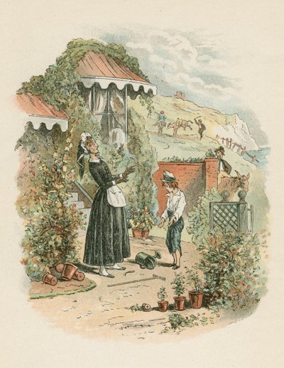 Scene from David Copperfield by Charles Dickens by Hablot Knight Browne