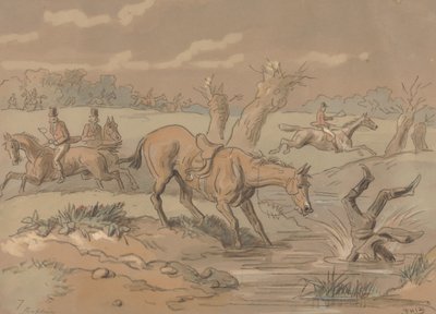 The Sporting Parson: "He Then Goes in For Baptism" by Hablot Knight Browne