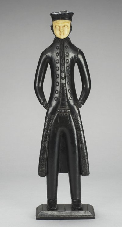 Sea Captain Figure, Queen Charlotte Islands, British Columbia, c.1840 by Haida