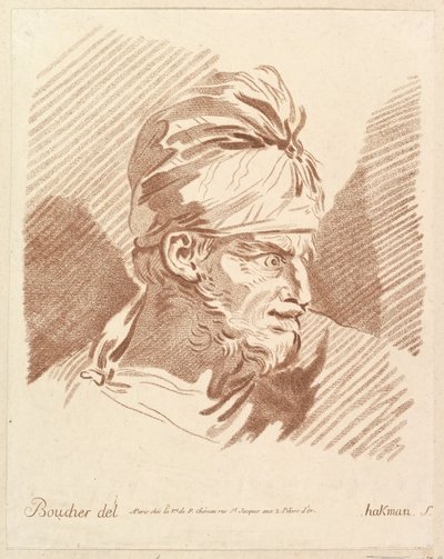 Head of a Man Wearing a Turban, Mid to Late 18th Century by Hakman