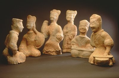 Group of Musicians, Dancers and Servants by Han Dynasty Chinese School