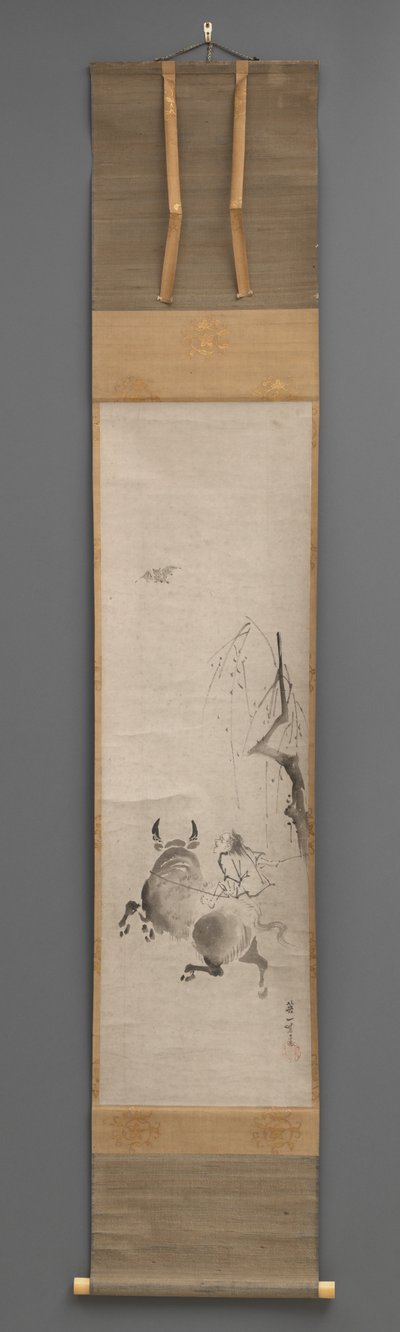 Bull and Rider by Hanabusa Itcho