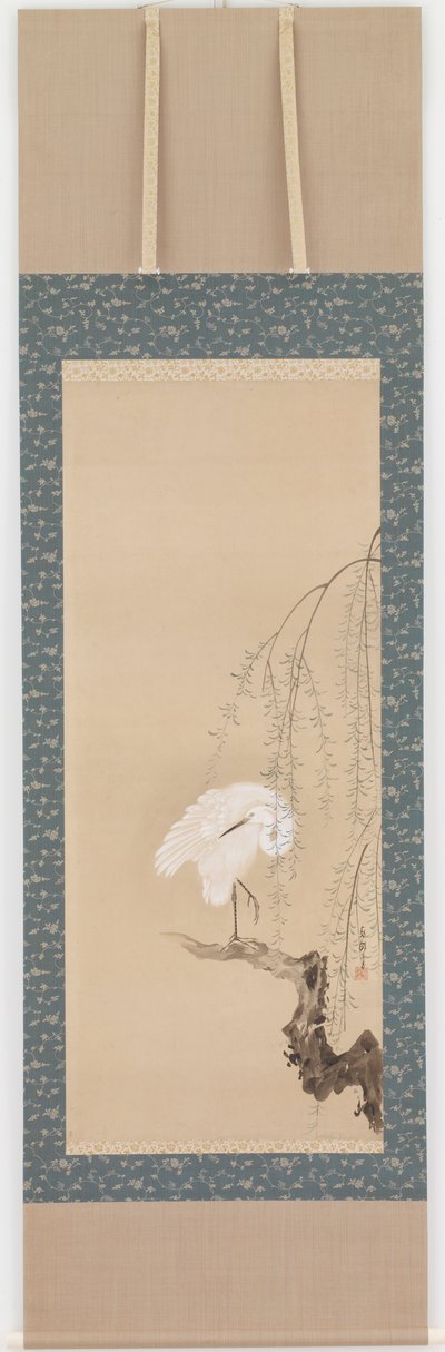 Heron and Willow by Hanabusa Itcho