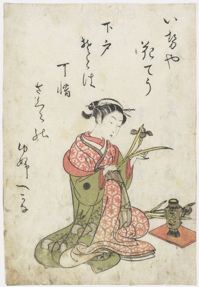 Courtesan Hanachō of Iseya House, early 1770s by Hanabusa Shigenobu