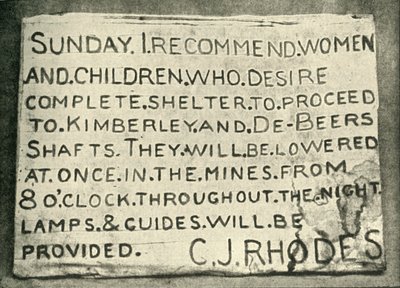 Placard Erected by Mr. Rhodes by Hancox