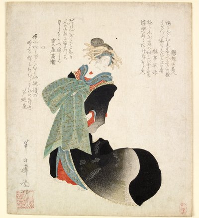 The Actor Onoe Kikugoro III Playing the Part of a Courtesan, 1827 by Hannichian Nana