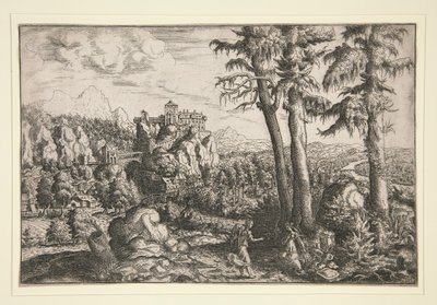 Landscape with Hagar and Angel by Hanns Lautensack