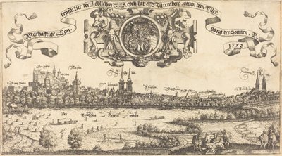 View of Nuremberg from the West (center section) by Hanns Lautensack