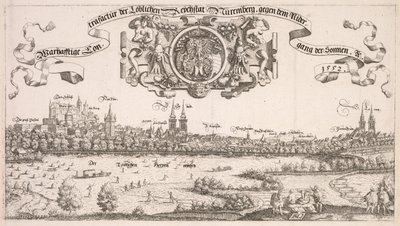 Panoramic View of Nuremberg: Center Portion, 1552 by Hanns Sebald Lautensack