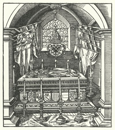 A Habsburg sarcophagus by Hans (after) Burgkmair