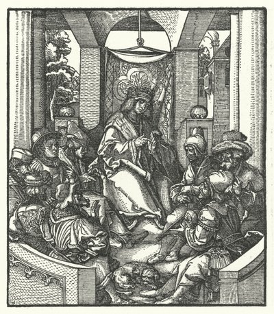 King Louis XI of France negotiating with Flemish rebels by Hans (after) Burgkmair