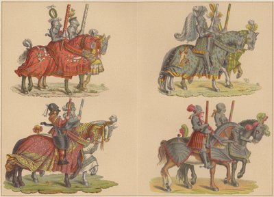 Knights on horseback by Hans (after) Burgkmair