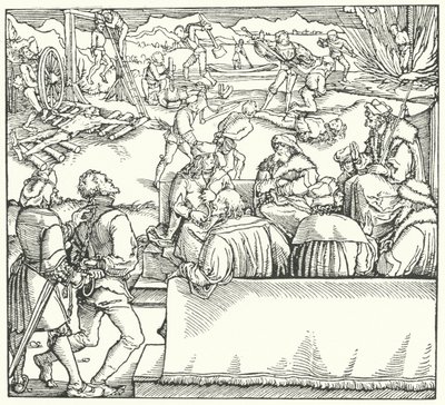 Law court sitting by Hans (after) Burgkmair