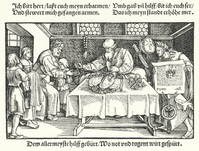 The Benefactor by Hans (after) Burgkmair