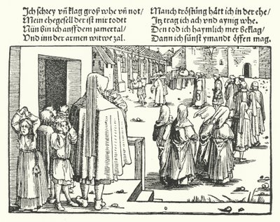 The Burial of the Head of the Family by Hans (after) Burgkmair