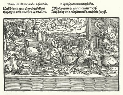 The Coppersmith by Hans (after) Burgkmair