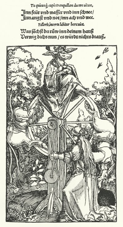 The Wheel of Fortune by Hans (after) Burgkmair