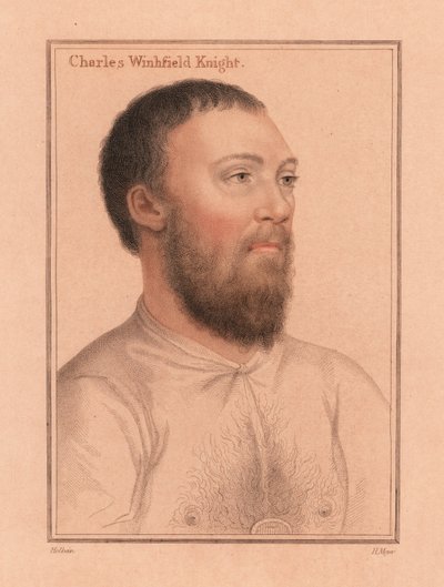 Charles Wingfield of Kimbolton Castle (engraving) by Hans (after) Holbein the Younger