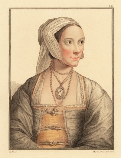 Cicely, daughter of Sir Thomas More (engraving) by Hans (after) Holbein the Younger