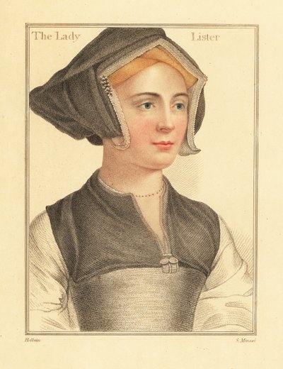 Isabel Shirley, wife to English Chief Justice Sir Richard Lyster (engraving) by Hans (after) Holbein the Younger
