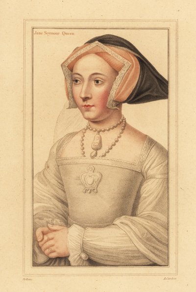 Jane Seymour, Queen of England, third wife of King Henry VIII (engraving) by Hans (after) Holbein the Younger
