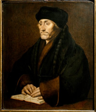 Portrait of Erasmus of Rotterdam by Hans (after) Holbein the Younger