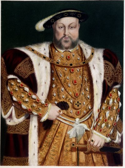 Portrait of Henry VIII - from A.P. Holbein, c. 1543 by Hans (after) Holbein the Younger
